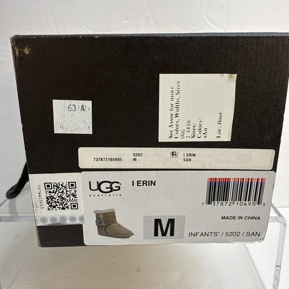 UGG AUSTRALIA INFANT TAN ERIN I BOOTIES SZ M US 4/5 AUTHENTIC NWB - Picture 13 of 14